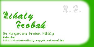 mihaly hrobak business card